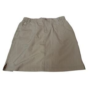 TILLEY Mini Trek Skort Skirt Tan Women Size Medium M Outdoors Sporty Casual